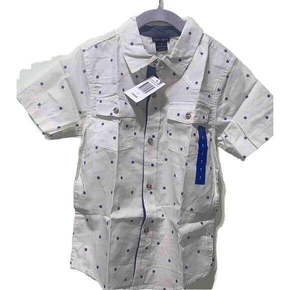 Lucky Brand Boys 2pc Button Up Shirt/Denim Shorts Set Clover Woven - Size 7 - Picture 6 of 10